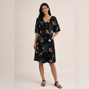 Rebecca Taylor Floral Black Dress size 14